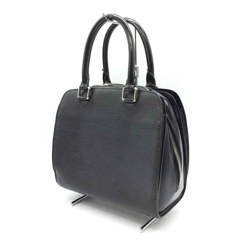 Louis Vuitton M52772 Pont Neuf Epi Handbag in Black with Silver Hardware