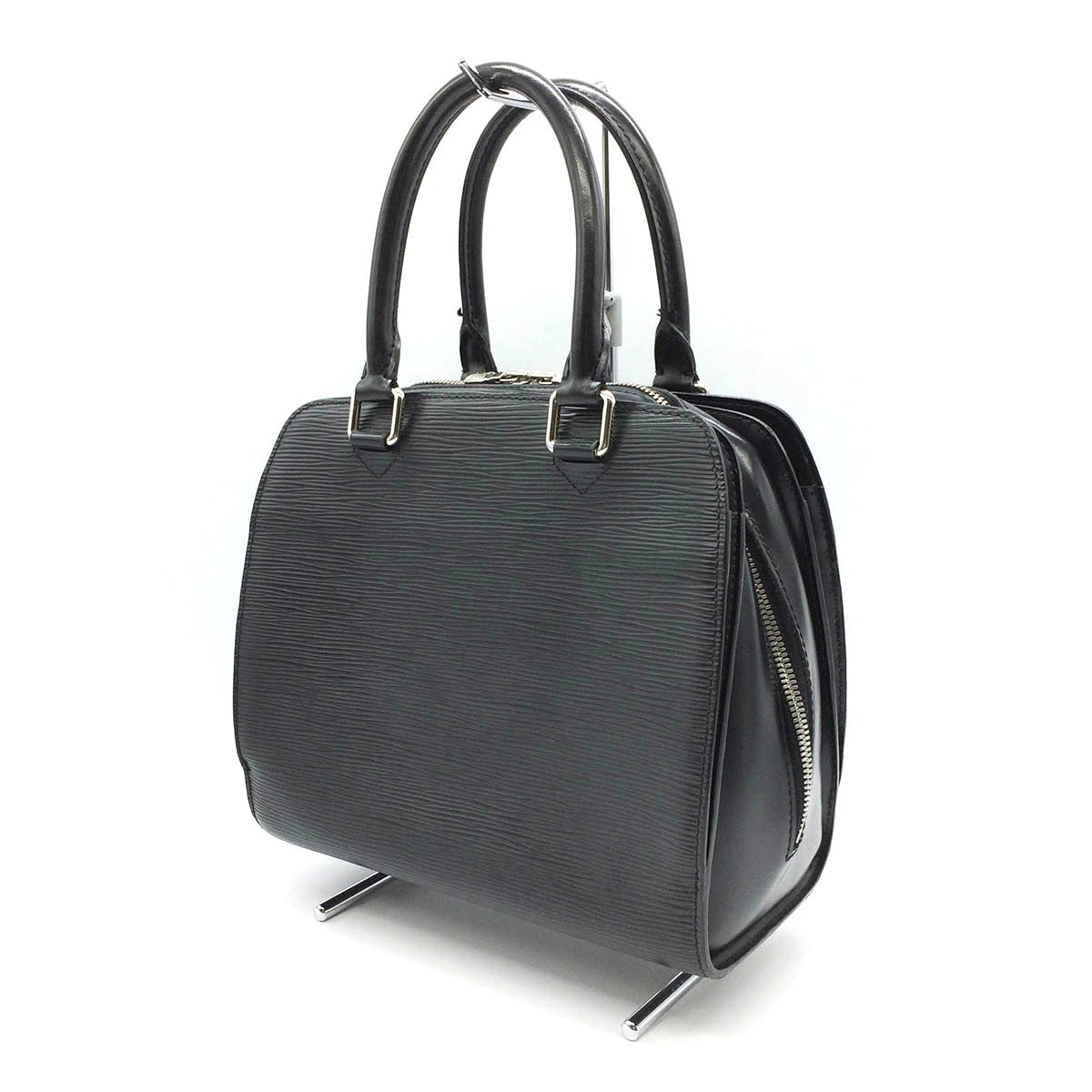 Louis Vuitton M52772 Pont Neuf Epi Handbag in Black with Silver Hardware