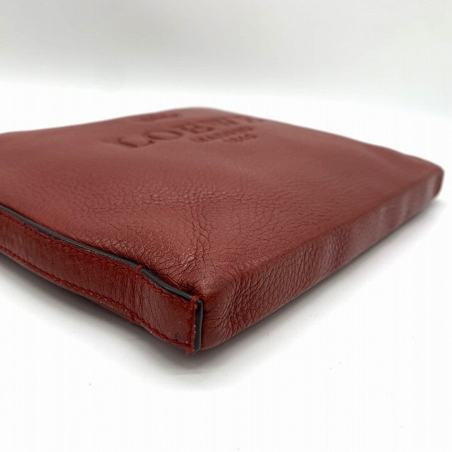 LOEWE Slim Shoulder Bag Heritage Leather Red 061005