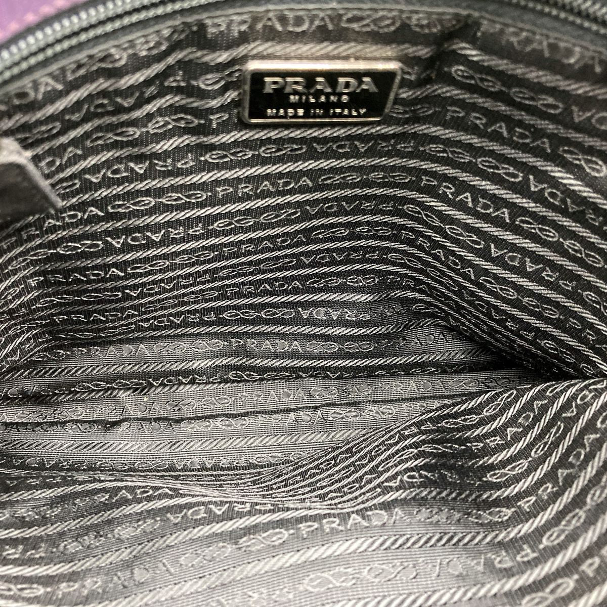 Prada tote bag shoulder bag purple dark purple nylon