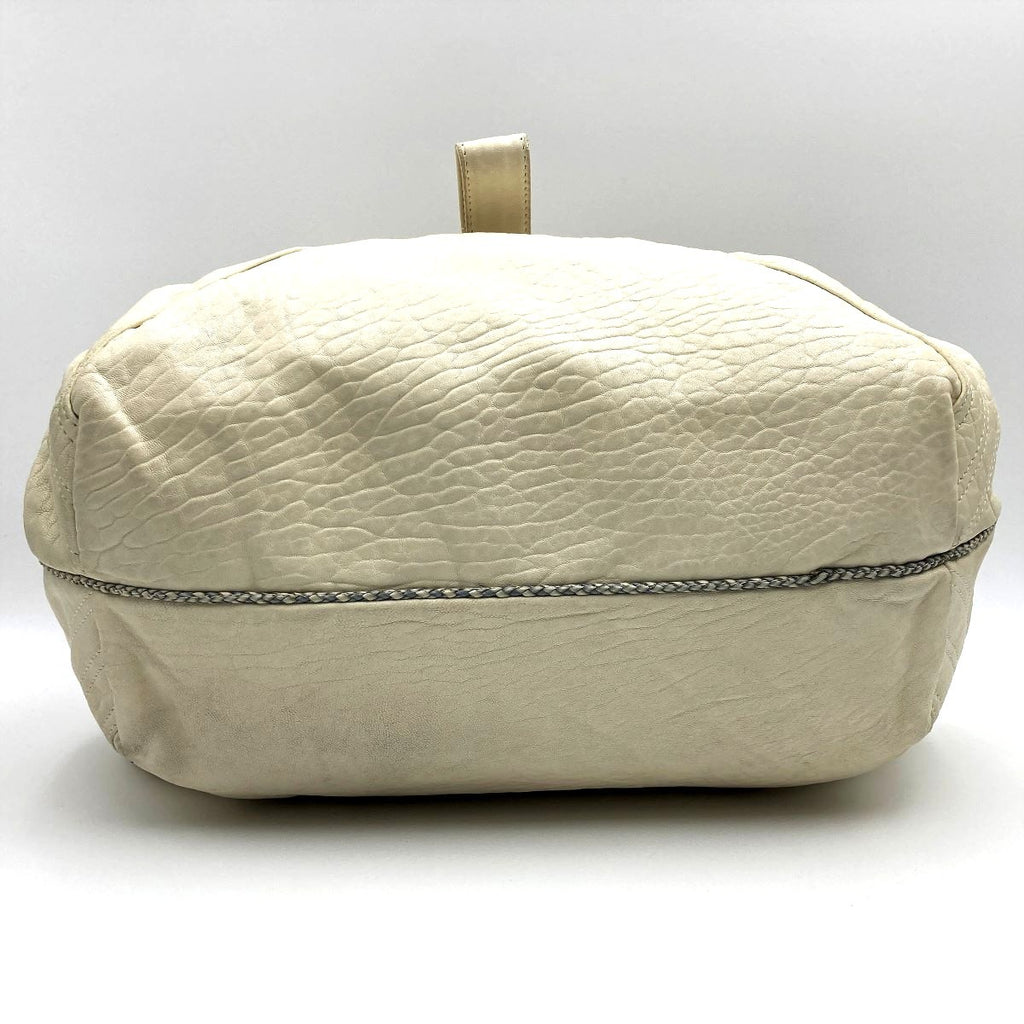 Fendi 8BR511 Spy Bag Handbag in Beige, Ivory, and White