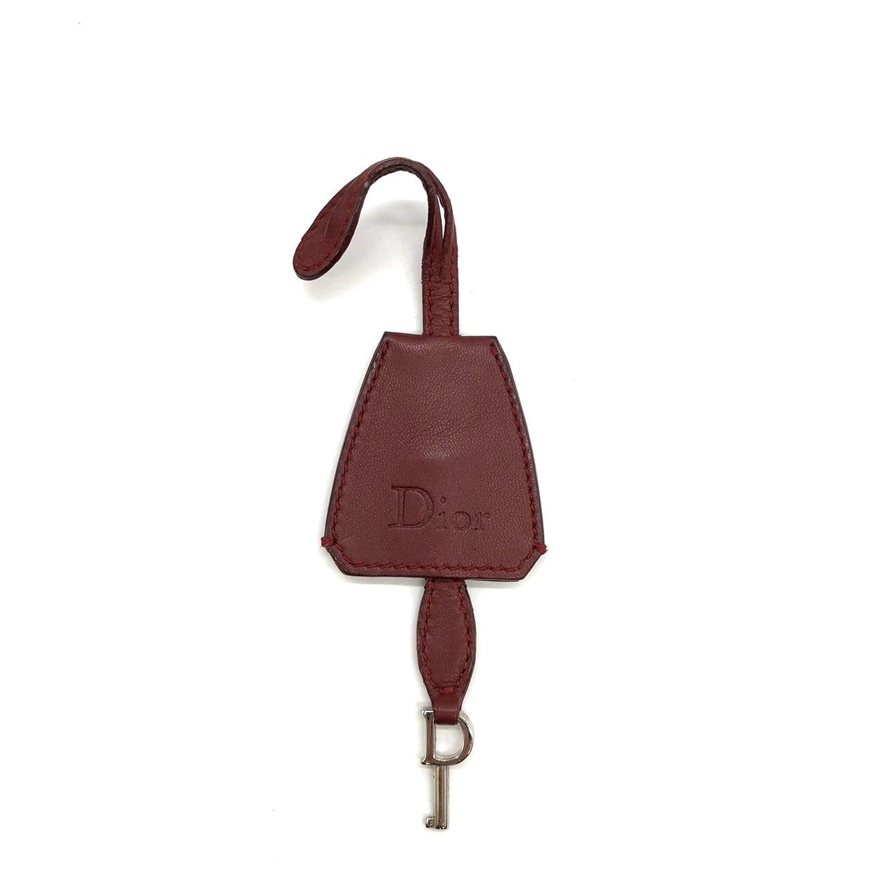 Dior Cannage Chain Shoulder Bag Handbag Red Enamel/Leather