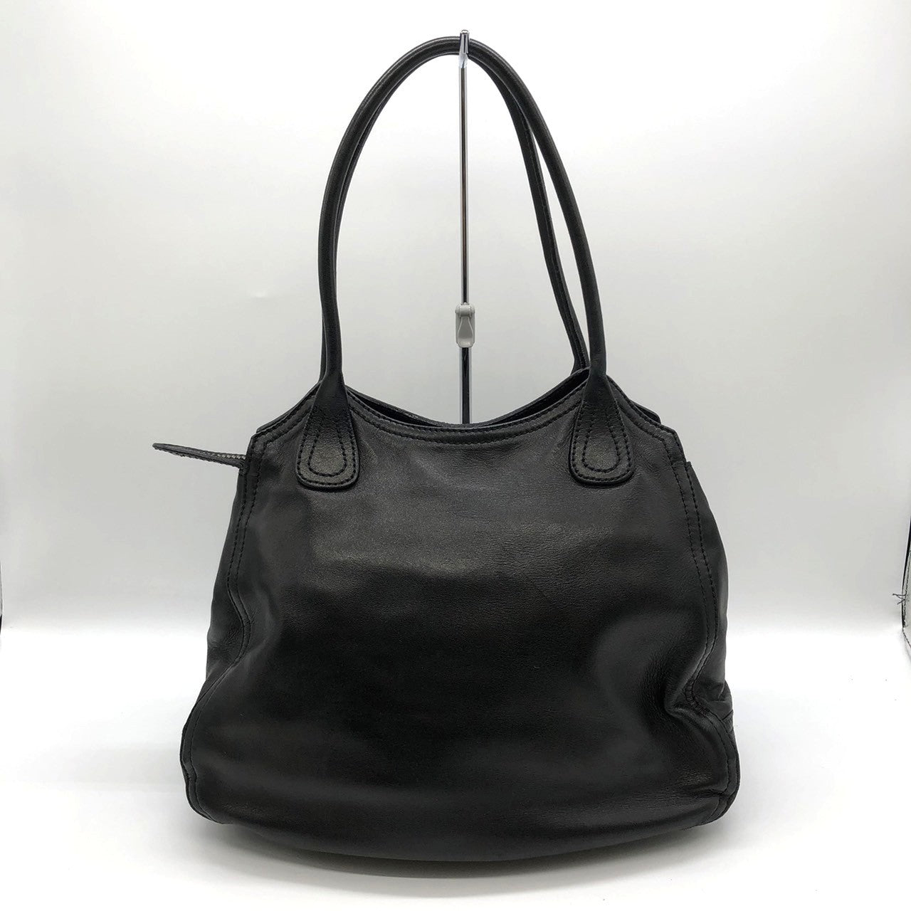 Prada handbag shoulder bag black leather brand item