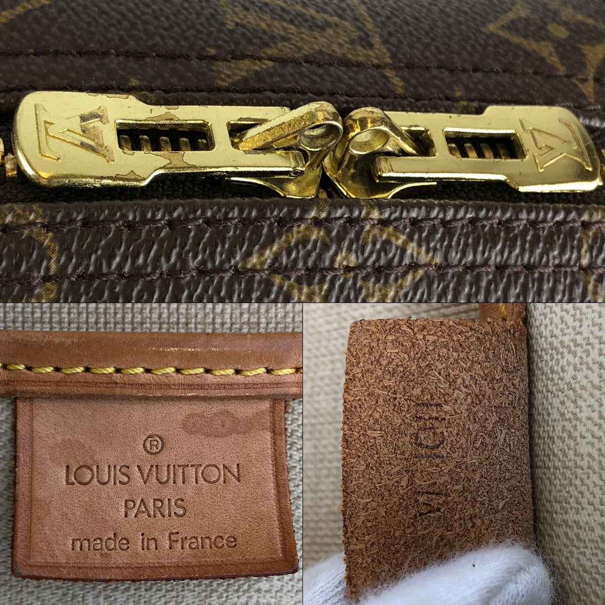 Louis Vuitton Excursion M41450 Shoe Bag, Monogram Canvas/Nubuck Leather, Brown, Sports Bag, Unisex, for Men and Women