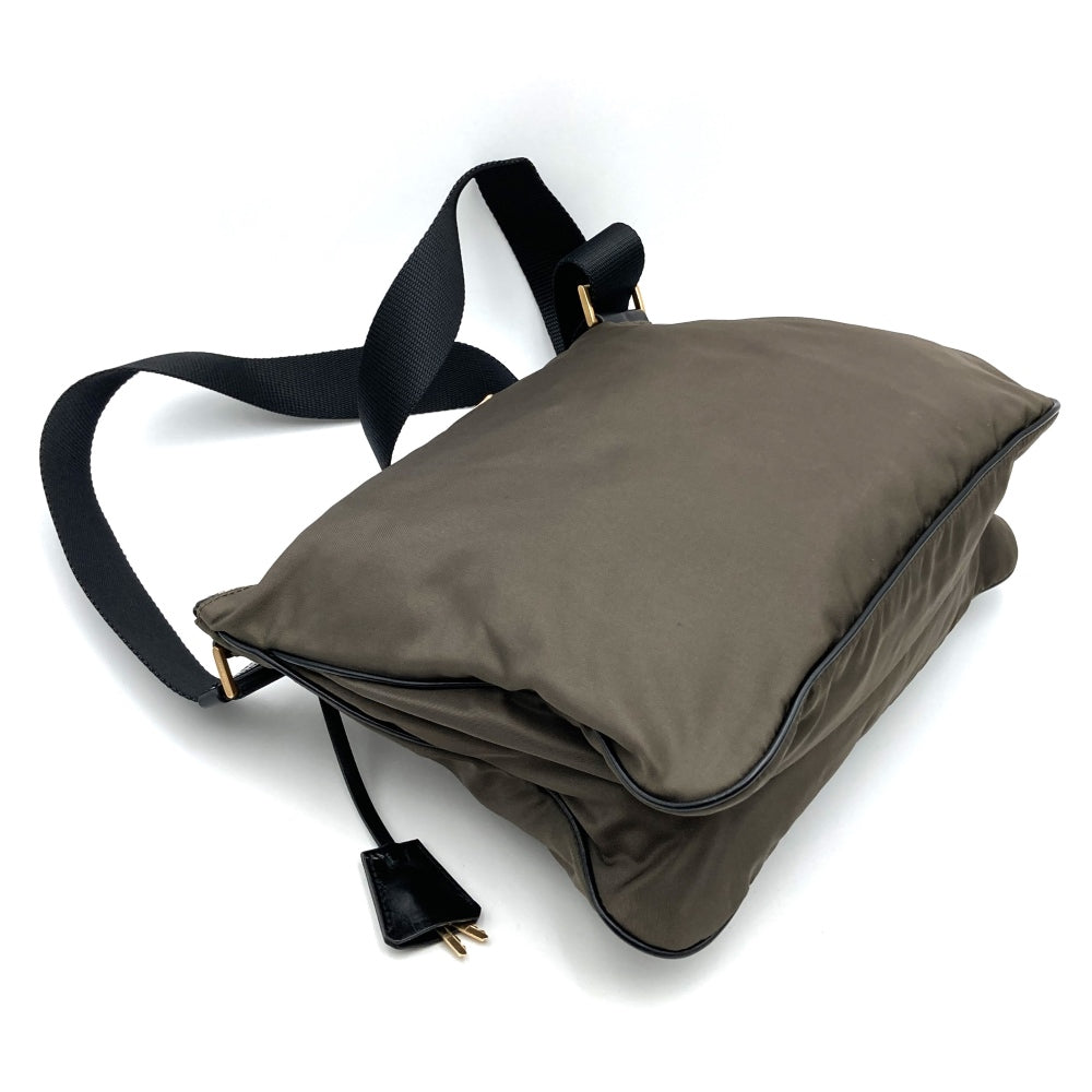 PRADA BT0220 Shoulder Bag, Nylon, with Lock, Khaki Brown, Women's/Men's Fashion, Vintage, Gift, USED