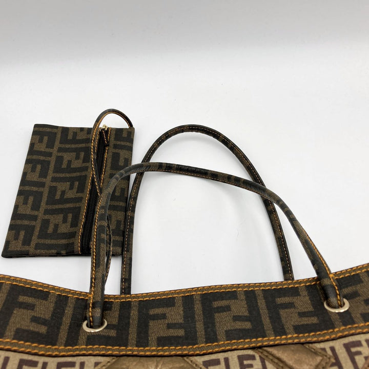 Fendi 2384 8B183 Totes Zucca×Zucchino Brown Beige