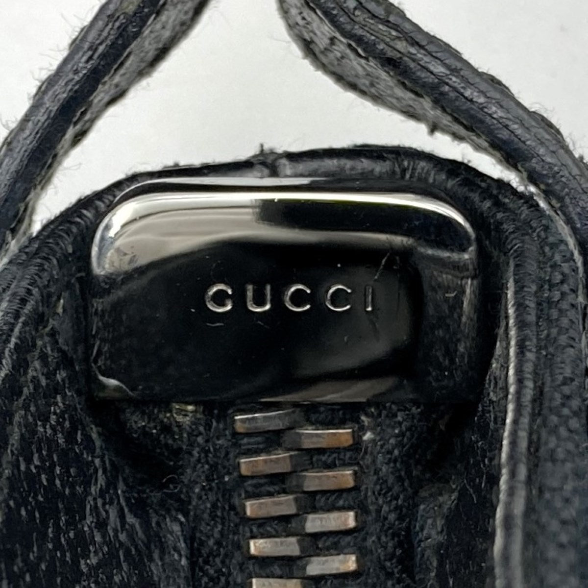 GUCCI 122793 Shoulder Bag, Crossbody Bag, Slim, Black, GG Line, GG Canvas