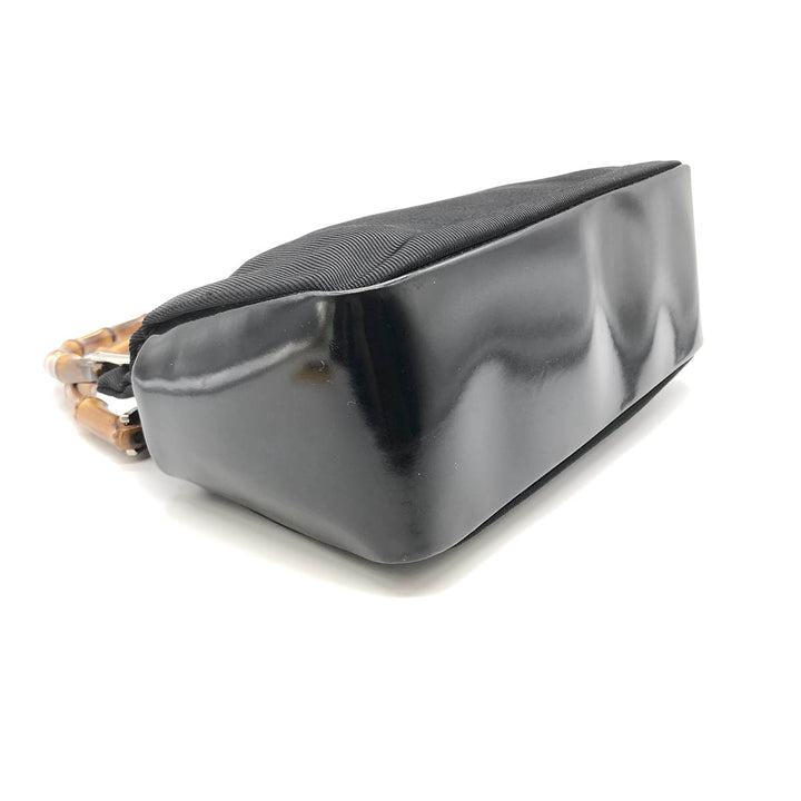 Gucci 000 1014 Bamboo Handbags Black