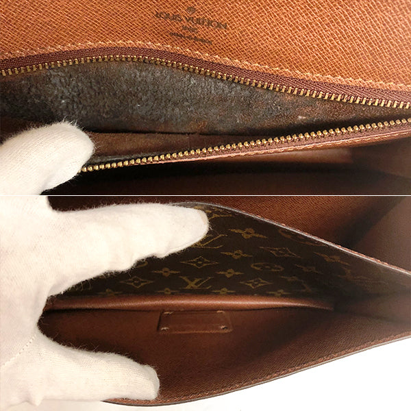 LV/Vuitton M51187 Monogram monogram shoulder bag handbag leather brown and beige width 26cm
