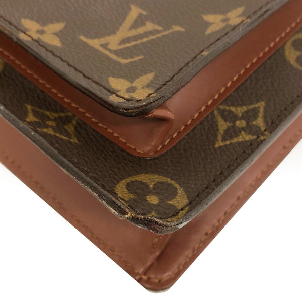 LV/Vuitton M51187 Monogram monogram shoulder bag handbag leather brown and beige width 26cm