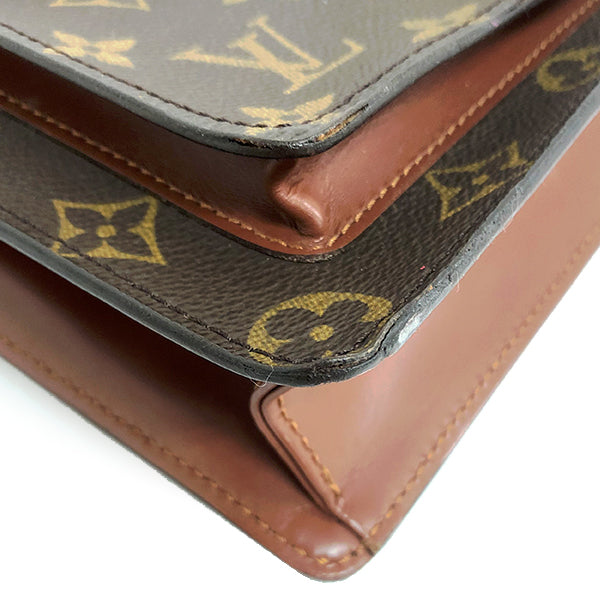 LV/Vuitton M51187 Monogram monogram shoulder bag handbag leather brown and beige width 26cm