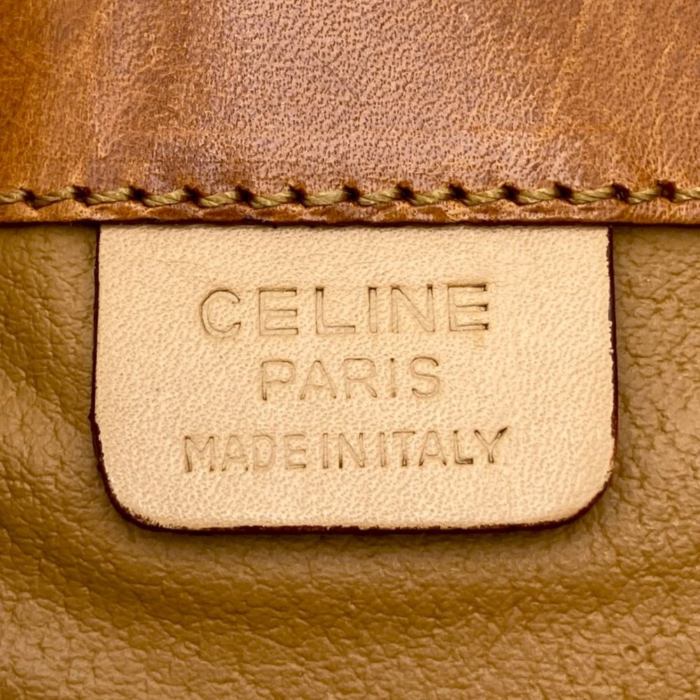 CELINE DM91 Clutch Bag, Second Bag, Pouch, Macadam PVC Leather, Brown, Women's & Men's Fashion