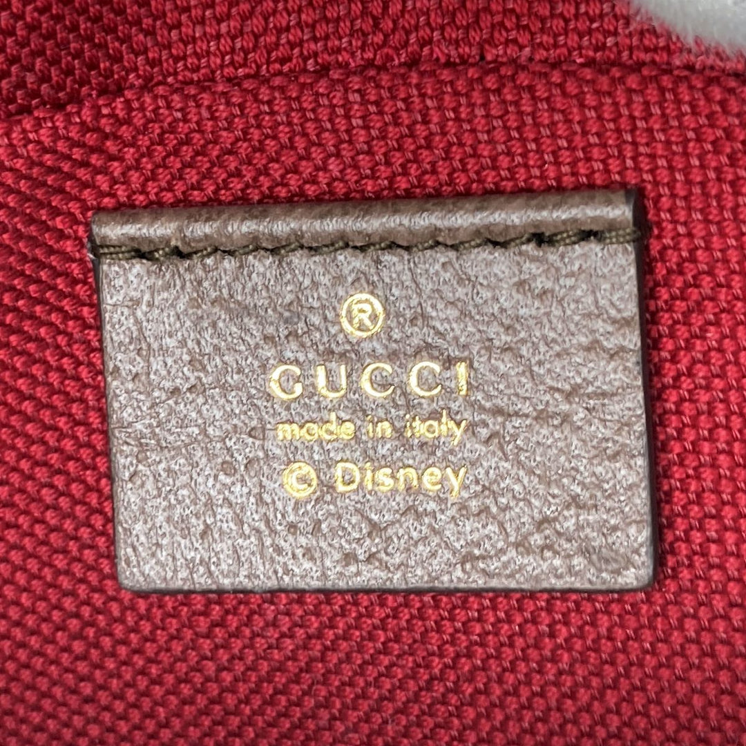 Gucci 647929 Disney Collaboration Donald Duck Clutch bags GG Supreme×Leather Brown