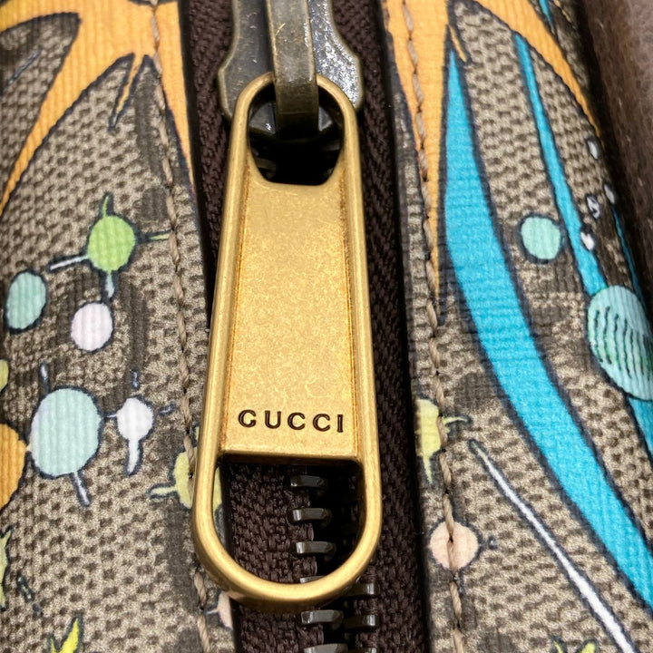 Gucci 647929 Disney Collaboration Donald Duck Clutch bags GG Supreme×Leather Brown