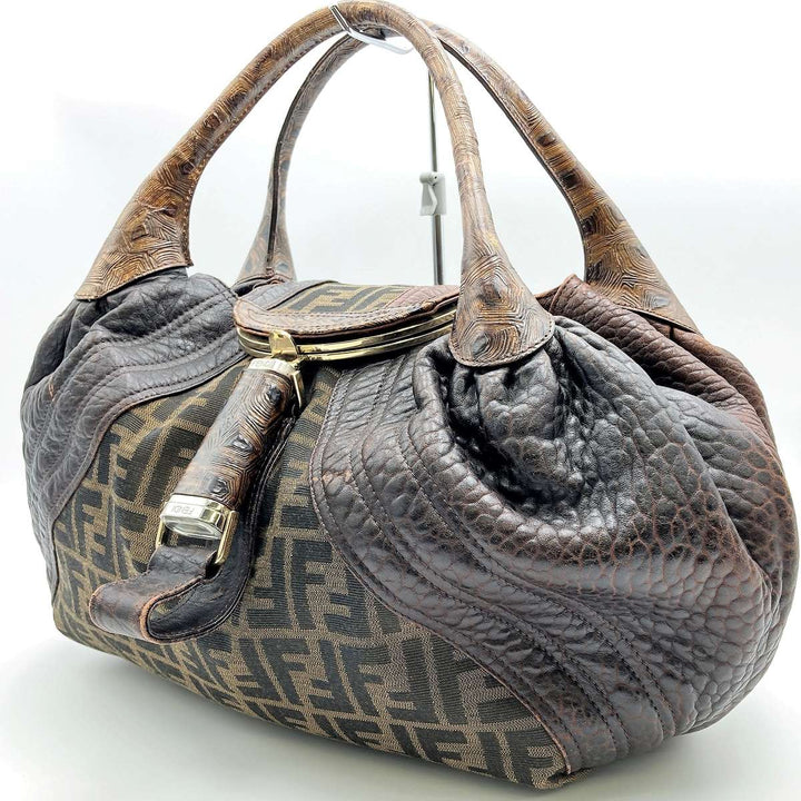 Fendi Spy bag 2308-8BR511 Zucca Canvas×Leather Brown