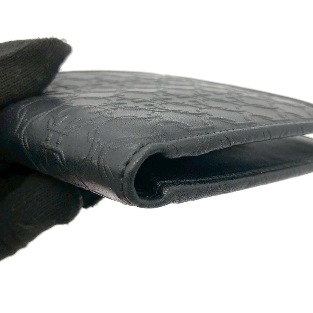 Salvatore Ferragamo Gancini Bi-fold Leather Wallet, Black, for Women and Men