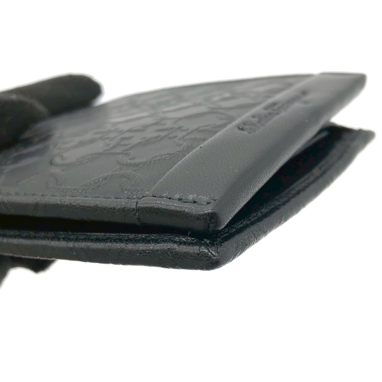 Salvatore Ferragamo Gancini Bi-fold Leather Wallet, Black, for Women and Men