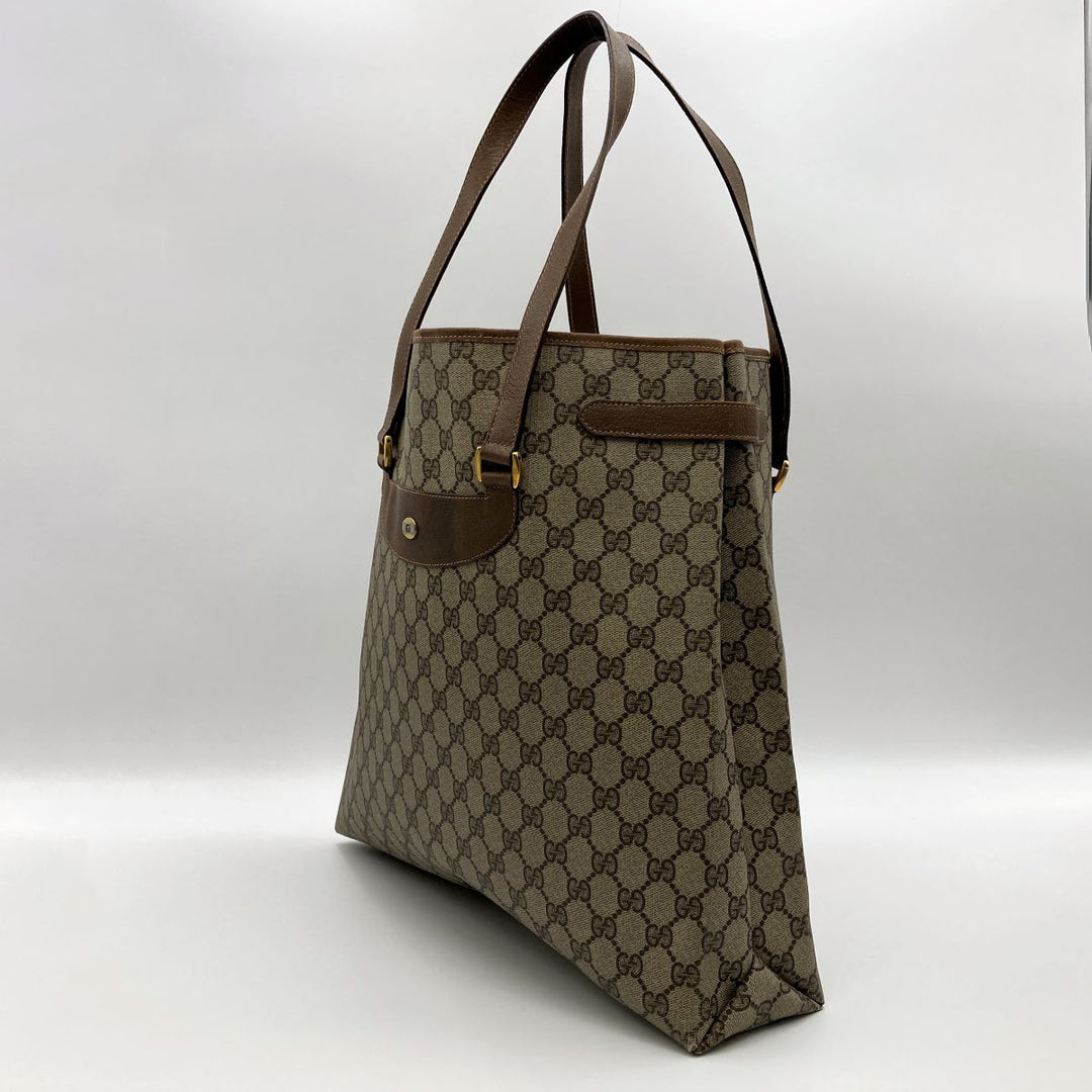 Gucci 39 02 061 GG Supreme Totes Shoulder bags PVC Beige
