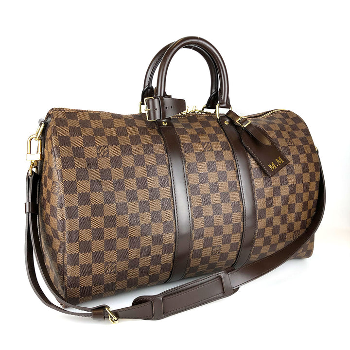 LV Vuitton N41428/Keypole Bandoliere 45 Boston Bag Damier