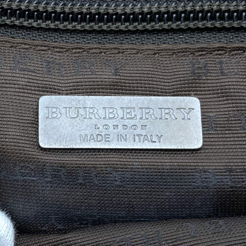 BURBERRY Burberry Tote Bag Handbag Beige Nova Check Nylon Leather Women's