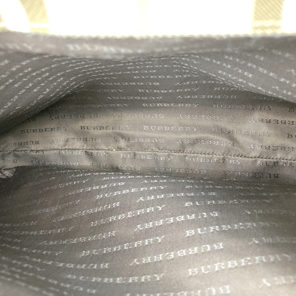 BURBERRY Burberry Tote Bag Handbag Beige Nova Check Nylon Leather Women's