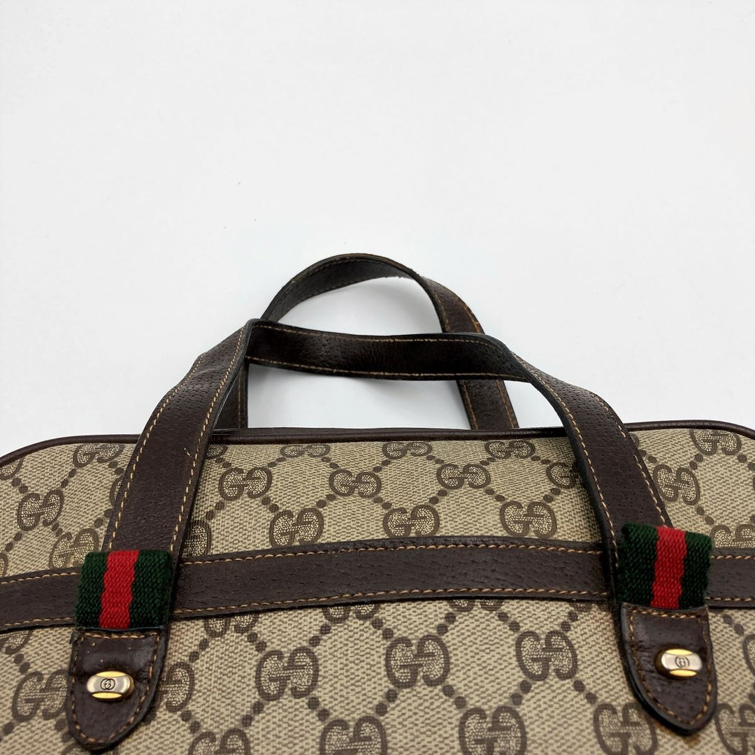 Gucci 39 02 053 GG Supreme Sherry Handbags PVC Brown
