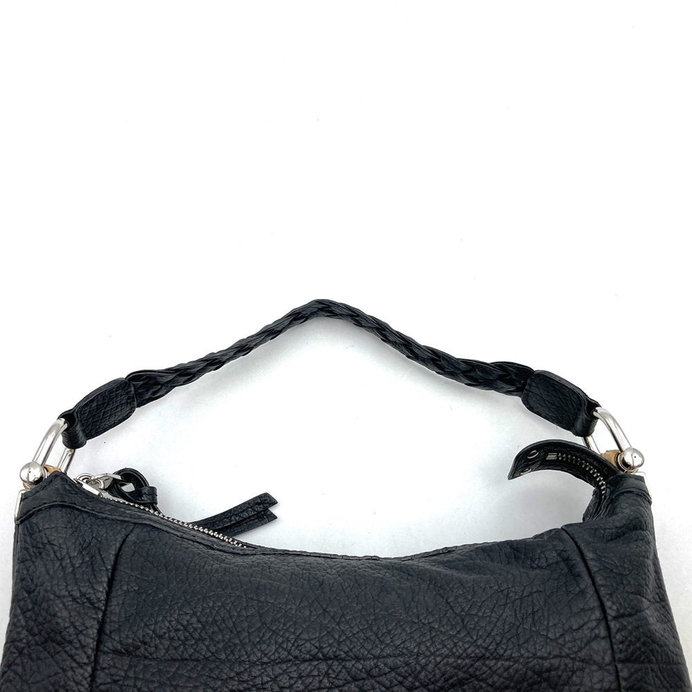 GUCCI 257090 Handbag Shoulder Bag with Bamboo Braided Handle and Leather in Black for Women