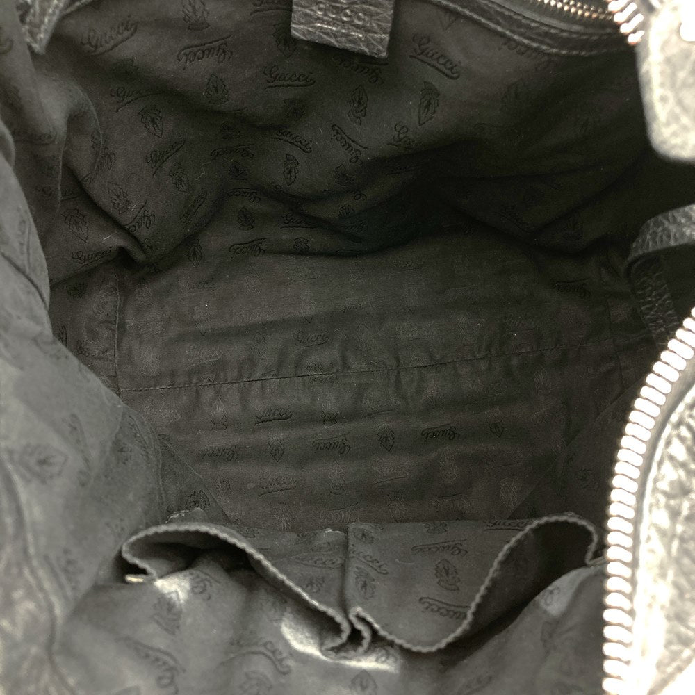 GUCCI 257090 Handbag Shoulder Bag with Bamboo Braided Handle and Leather in Black for Women