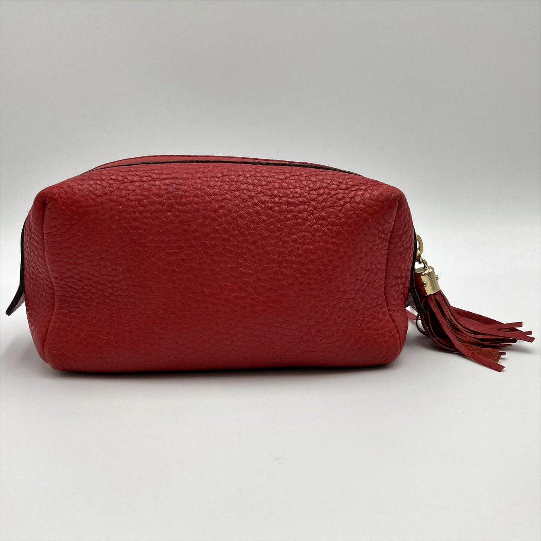 Gucci 308636 Soho Pouch Calf Red