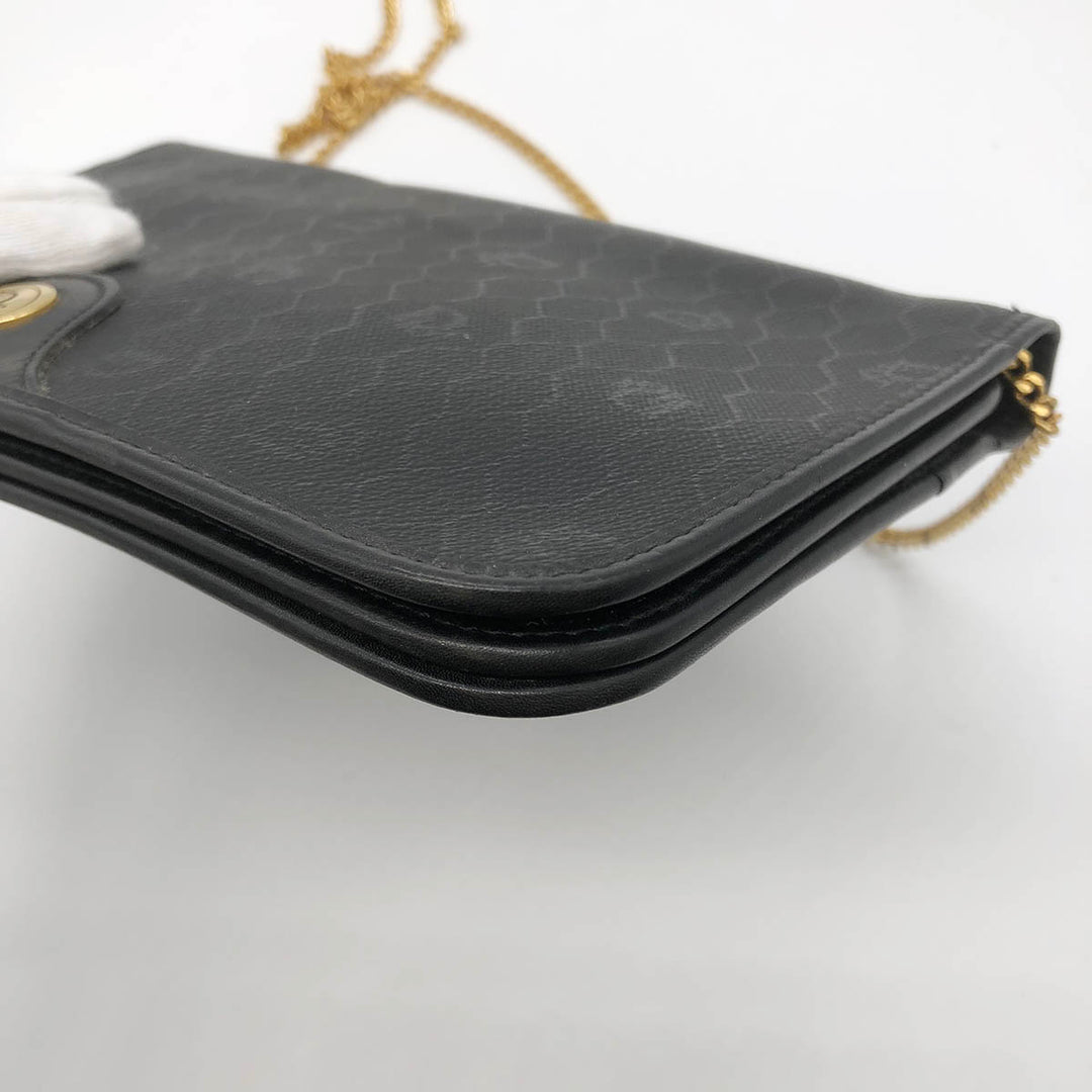 Dior Shoulder bags PVC Honeycomb Gold Chain Black