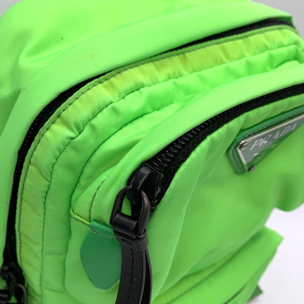 PRADA Prada body bag in fluorescent green nylon for men and women