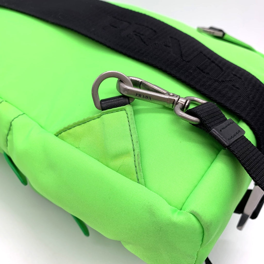 PRADA Prada body bag in fluorescent green nylon for men and women