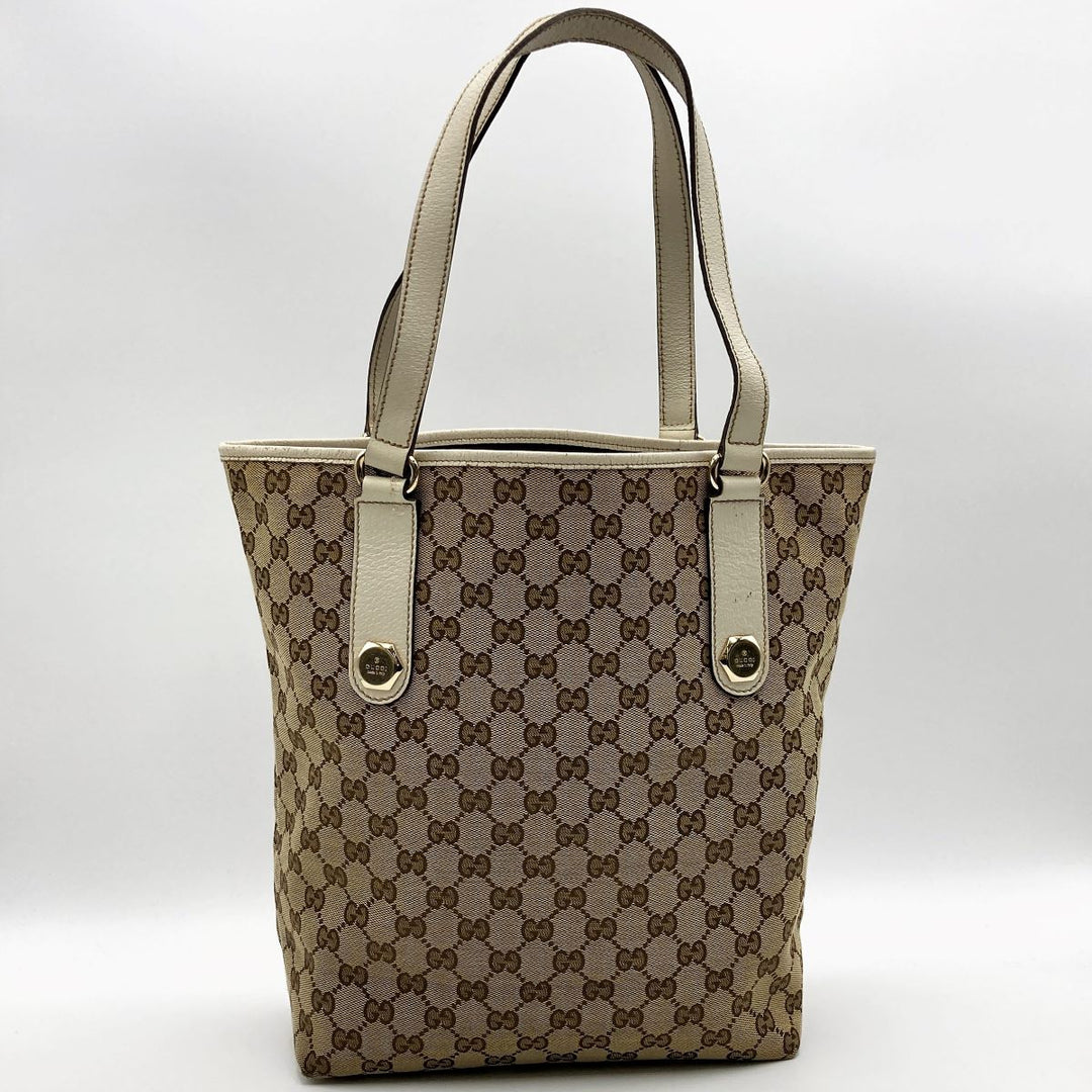 Gucci 153009 GG Shoulder bags Canvas Brown×White