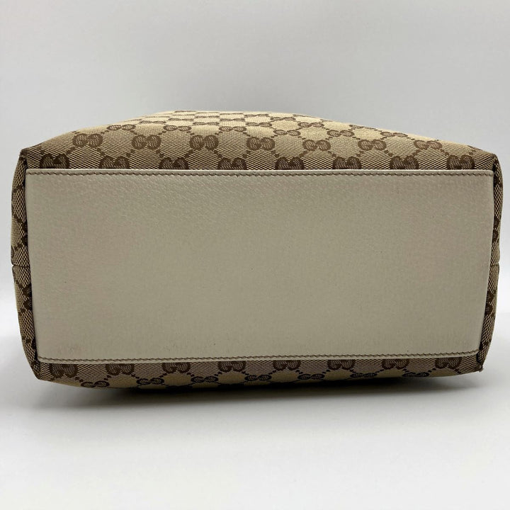 Gucci 153009 GG Shoulder bags Canvas Brown×White