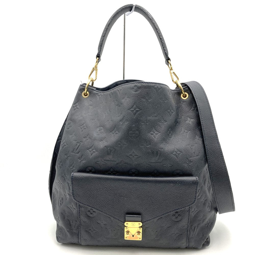 LOUIS VUITTON M40808 Empreinte Metis Handbag Black Monogram Empreinte Used