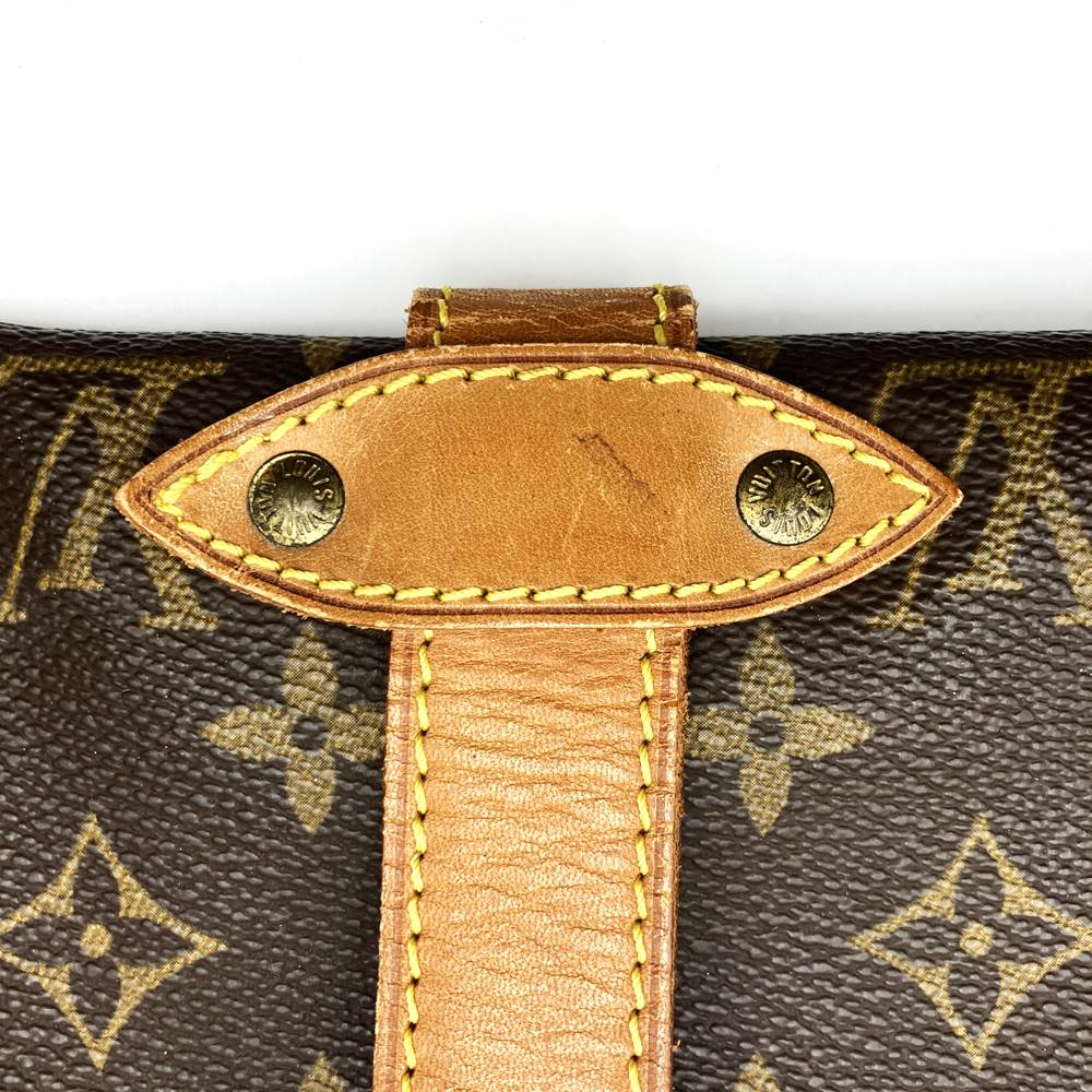 LOUIS VUITTON M42256 Saumur 30 Shoulder Bag, Brown Monogram Canvas/Leather, Women's/Men's, PRE-OWNED