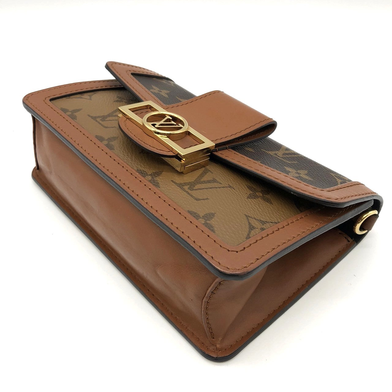 LOUIS VUITTON M44586 Monogram Reverse Bum Bag, Brown, for Men and Women