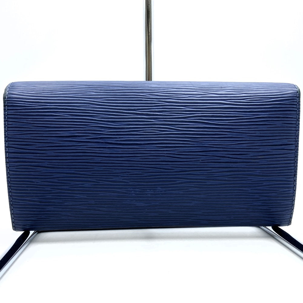 Excellent condition LOUIS VUITTON Portefeuille Sarah (older model) M60324 long wallet, navy Epi leather, women's/men's, vintage.