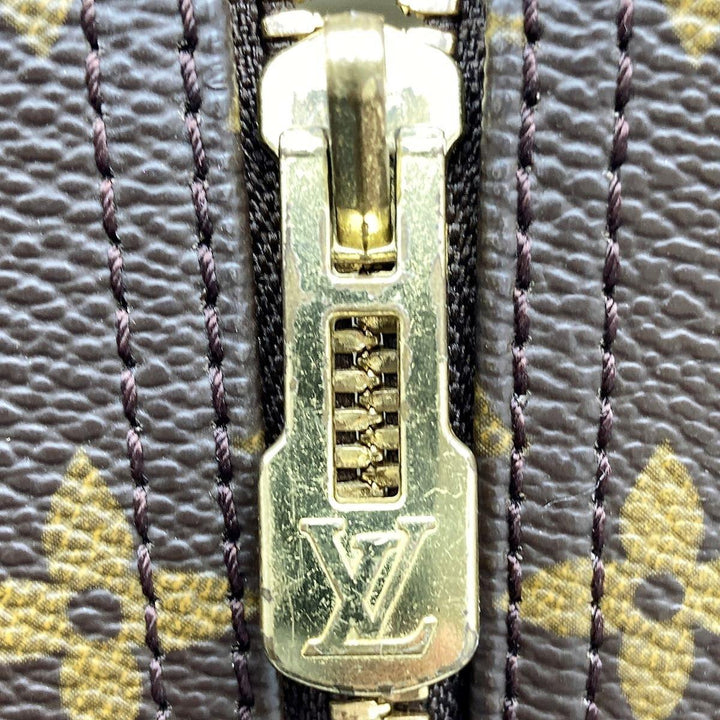 LV M47270/ Bowling Vanity (Deauville) Handbag, Monogram Brown