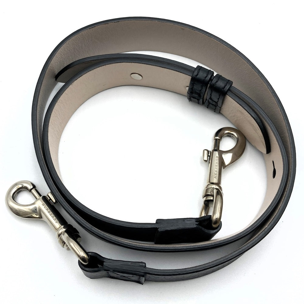 BURBERRY belt handbag, tote bag, shoulder bag, 2-way leather, black, beige