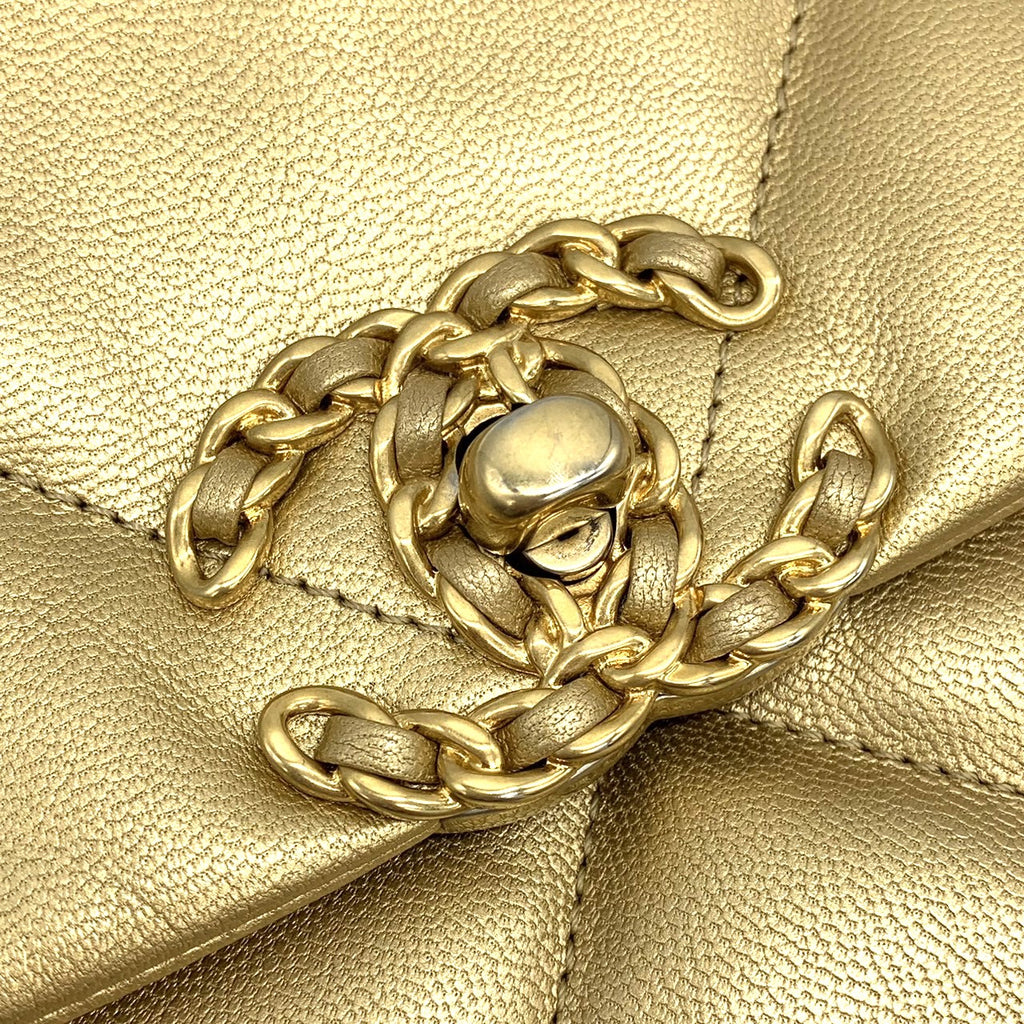 CHANEL19 Chanel Dixneuf Medium Size Maxi Matelassé Chain Shoulder Bag Handbag 2-way Women's PRE-OWNED