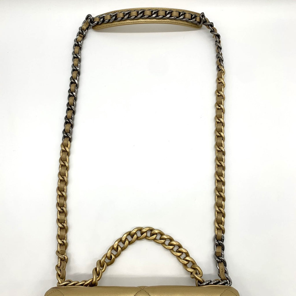 CHANEL19 Chanel Dixneuf Medium Size Maxi Matelassé Chain Shoulder Bag Handbag 2-way Women's PRE-OWNED