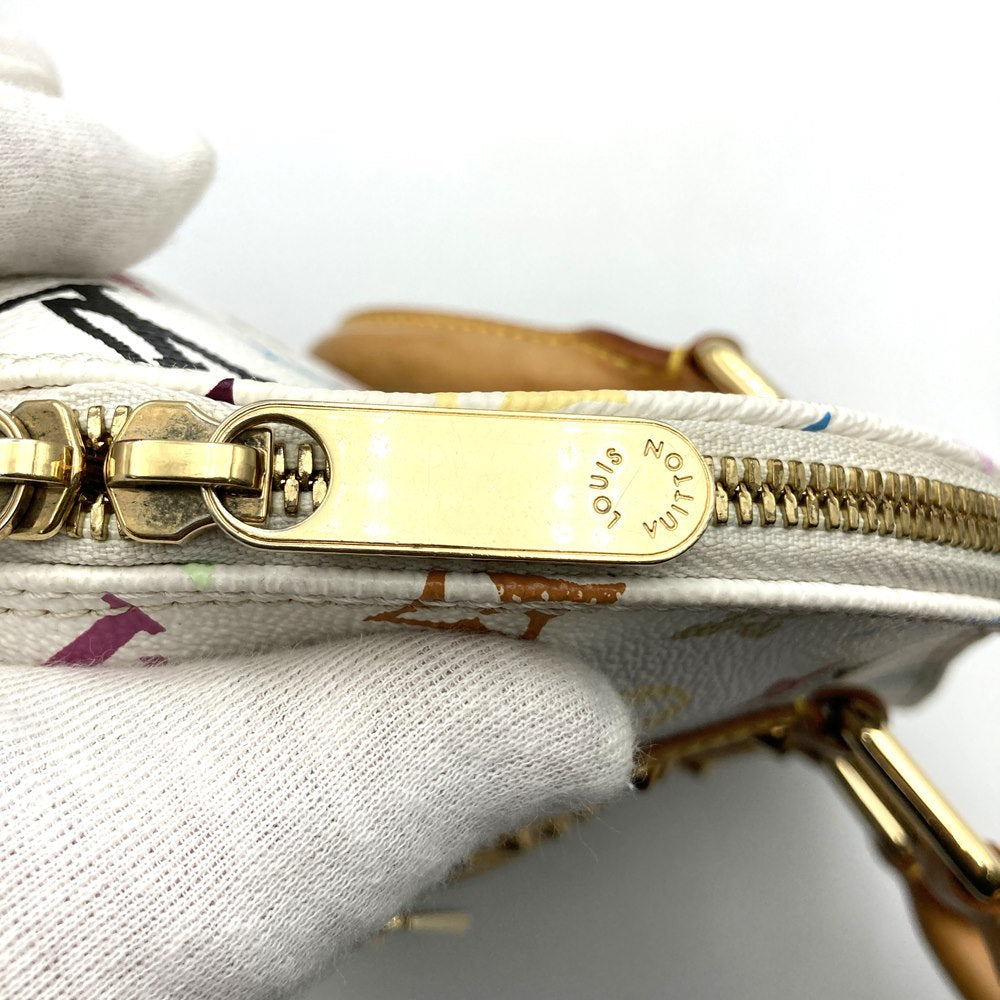 Used Louis Vuitton Alma (old) handbag, white, Monogram Multicolore, M92647.