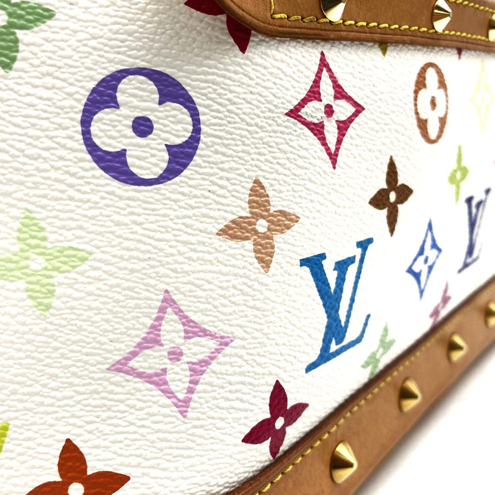 Used Louis Vuitton Alma (old) handbag, white, Monogram Multicolore, M92647.