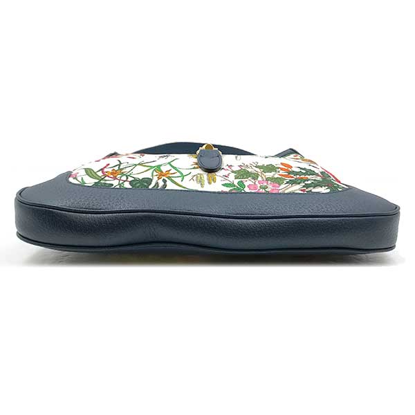 Gucci 550152 New Jackie Flora shoulder bag navy blue one shoulder