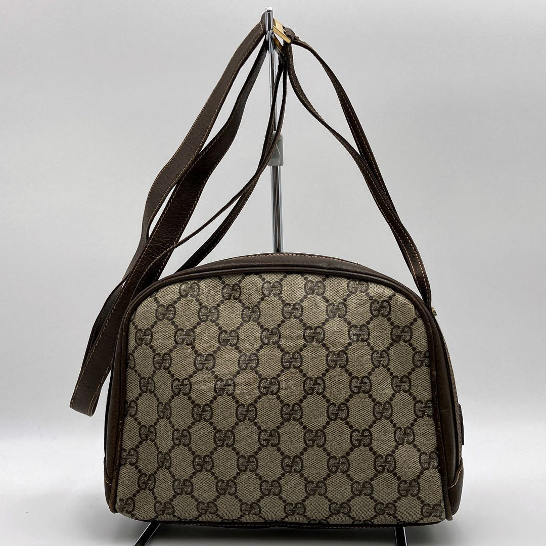 Gucci 001 261 Old Gucci GG Supreme Shoulder bags PVC Brown