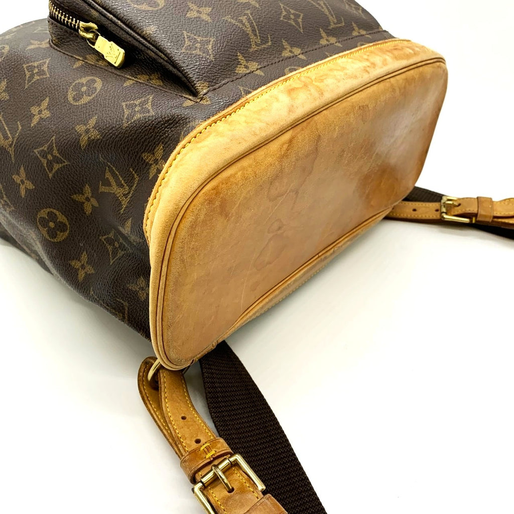 LOUIS VUITTON Montsouris GM M51135 Backpack/Daypack, Monogram Canvas, Brown, Women's PRE-OWNED