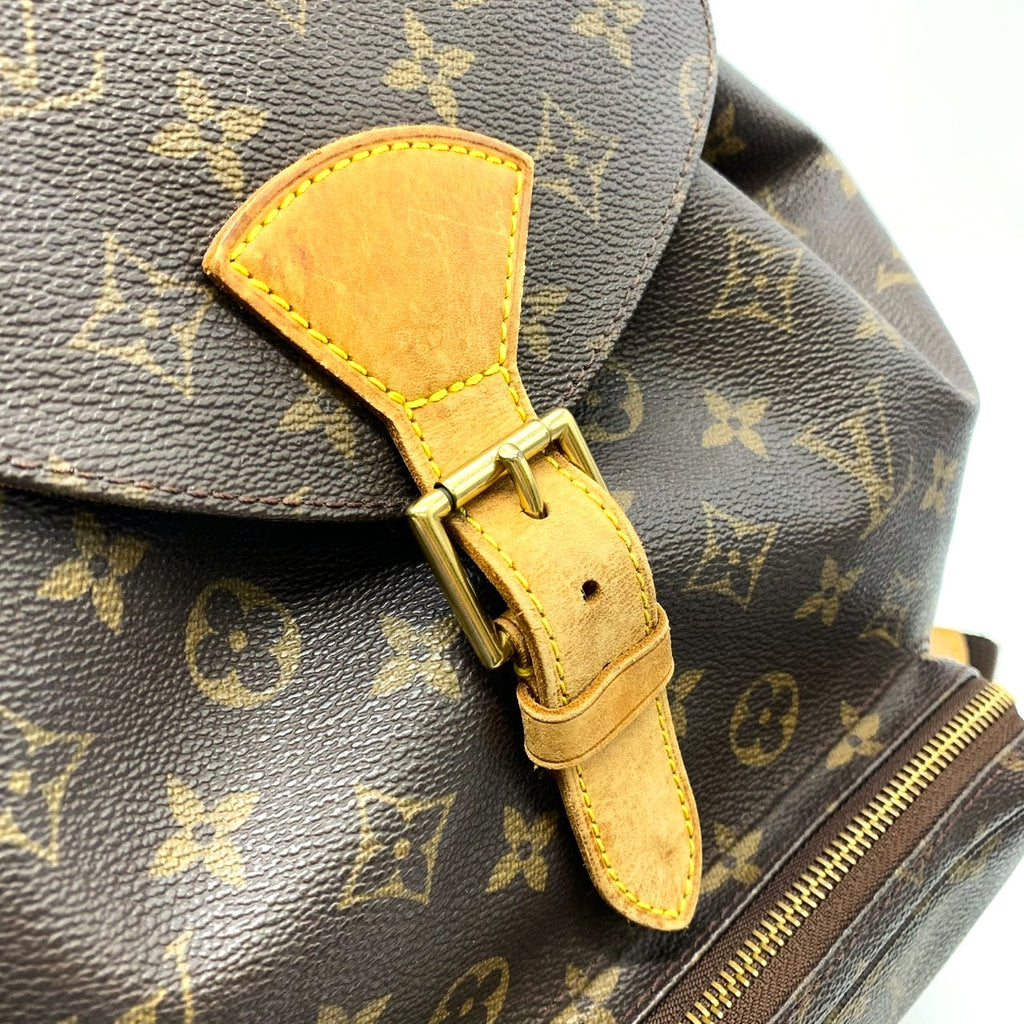 LOUIS VUITTON Montsouris GM M51135 Backpack/Daypack, Monogram Canvas, Brown, Women's PRE-OWNED