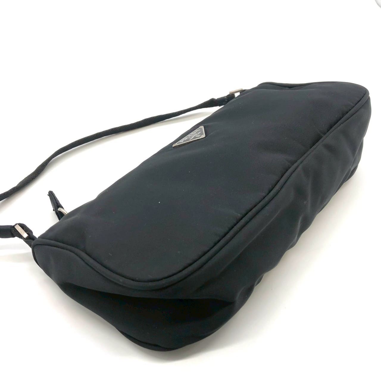 PRADA Prada Accessory Pouch Handbag Nylon Black Women's Handbag Men's