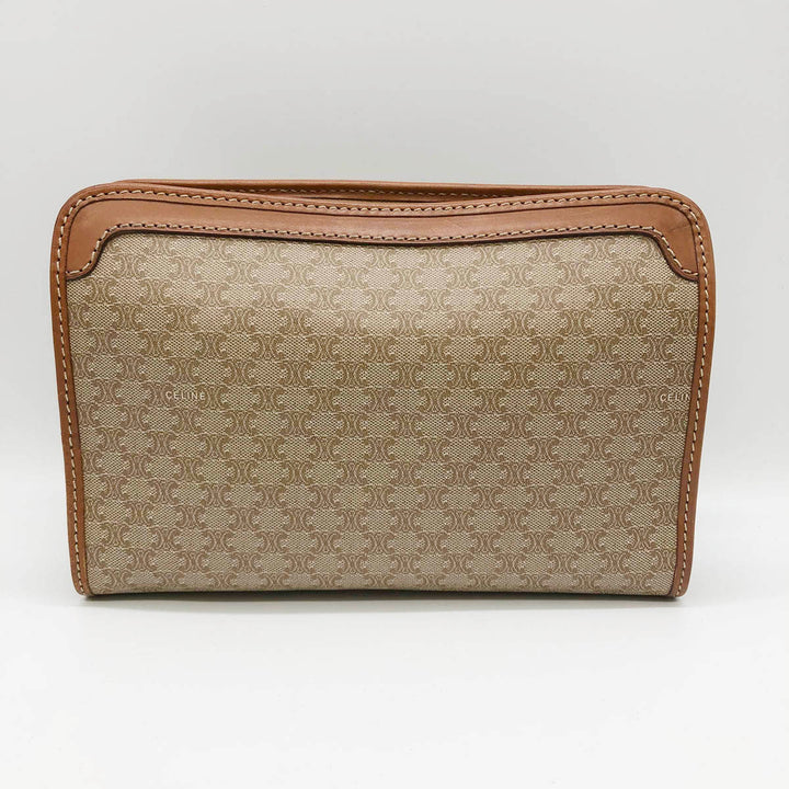Celine Macadam Clutch bags PVC×Leather Beige